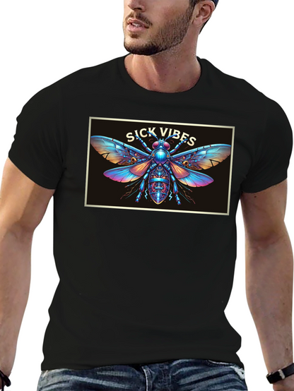 Sick Vibes Graphic T-Shirt - Unique Insect Design