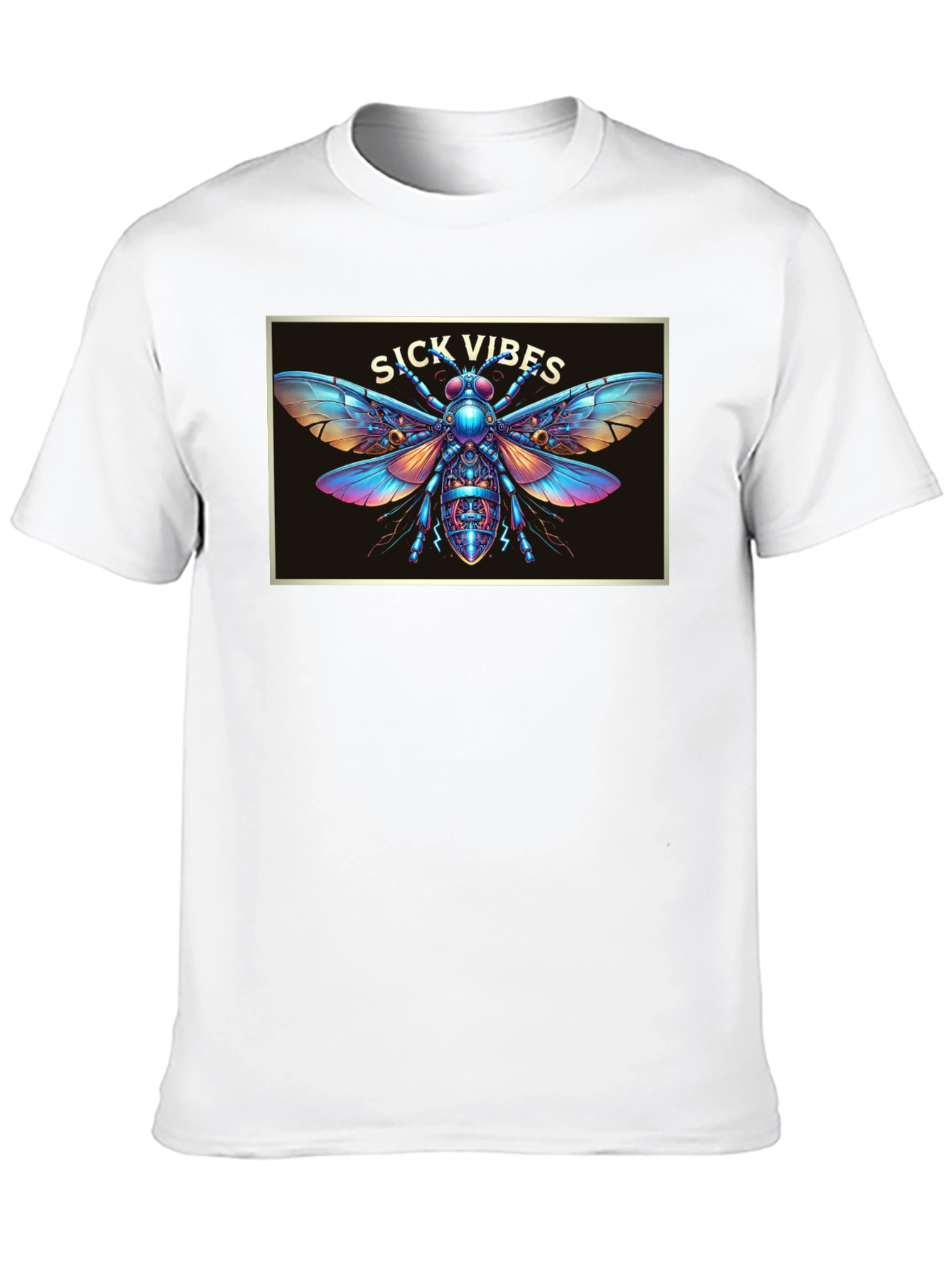 Sick Vibes Graphic T-Shirt - Unique Insect Design