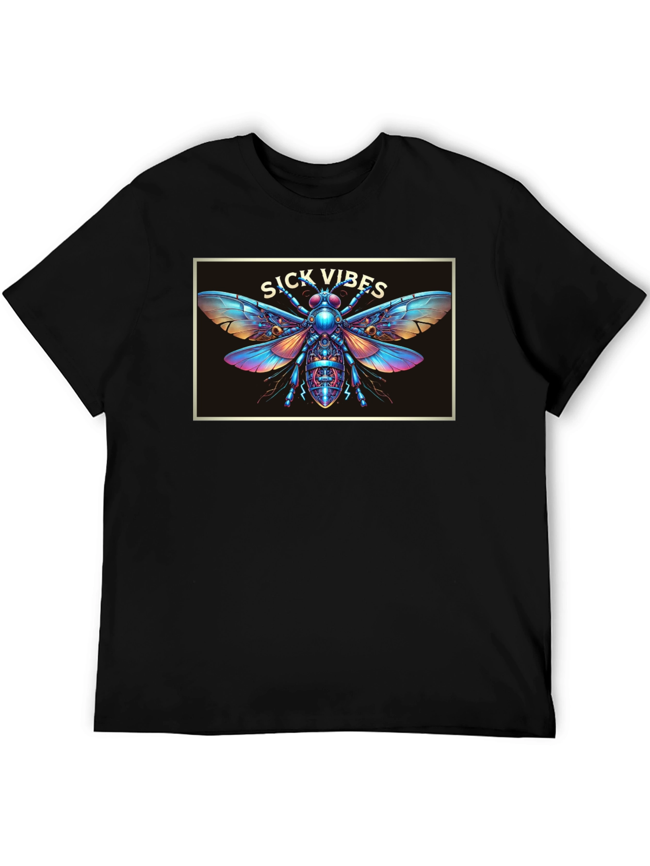 Sick Vibes Graphic T-Shirt - Unique Insect Design