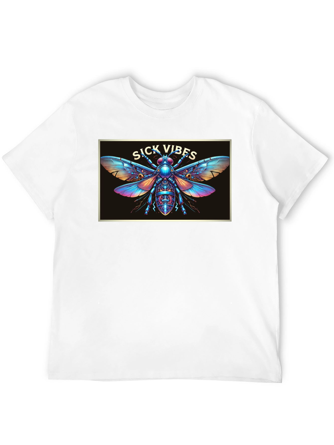 Sick Vibes Graphic T-Shirt - Unique Insect Design