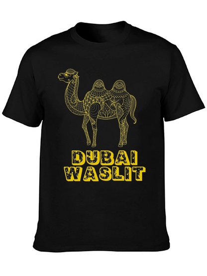 Dubai Waslit Camel Graphic T-Shirt