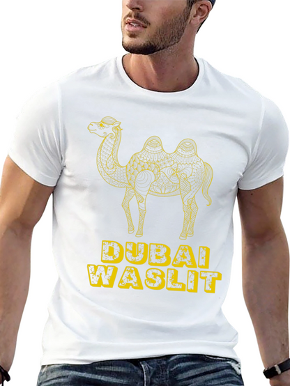 Dubai Waslit Camel Graphic T-Shirt