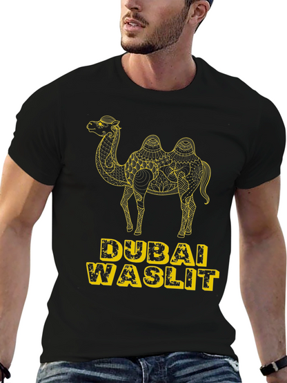 Dubai Waslit Camel Graphic T-Shirt