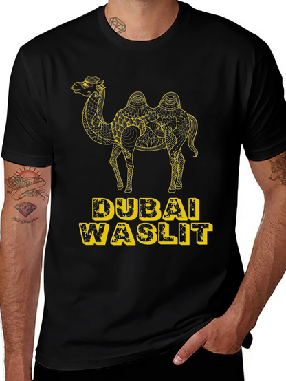 Dubai Waslit Camel Graphic T-Shirt