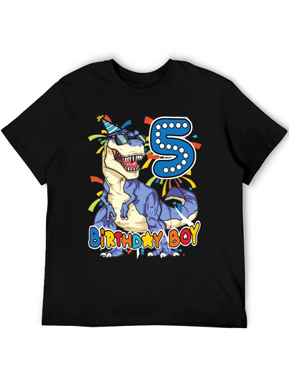 Birthday Boy Dinosaur T-Shirt - Age 5