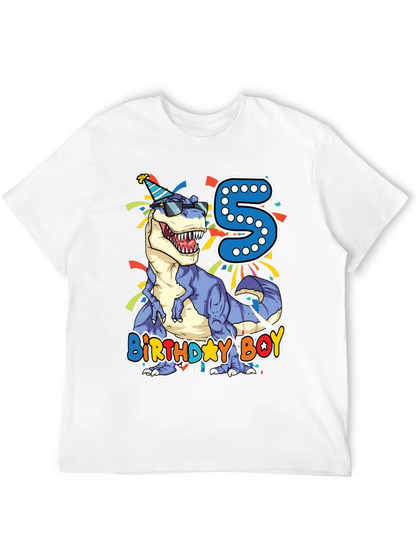 Birthday Boy Dinosaur T-Shirt - Age 5