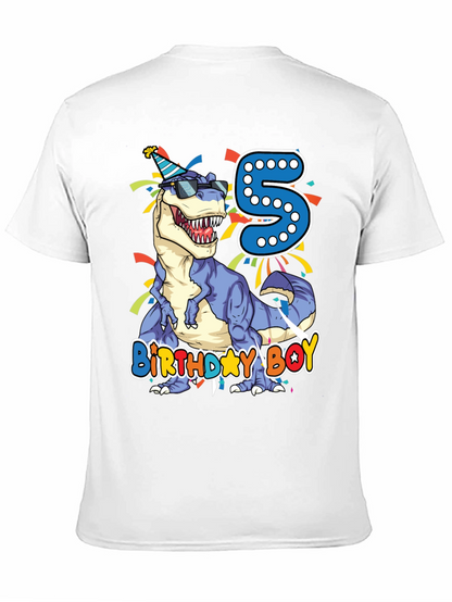 Birthday Boy Dinosaur T-Shirt - Age 5