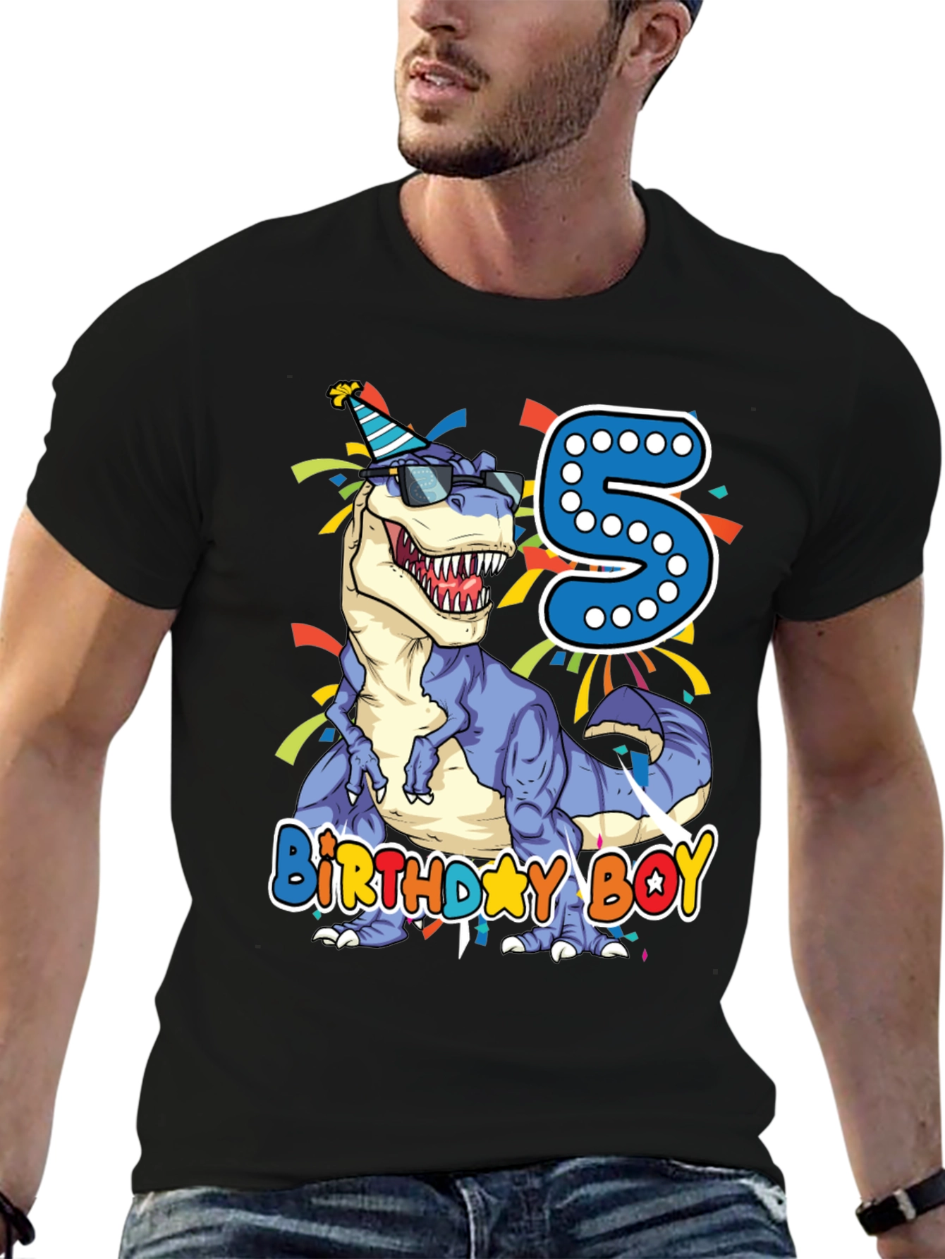 Birthday Boy Dinosaur T-Shirt - Age 5