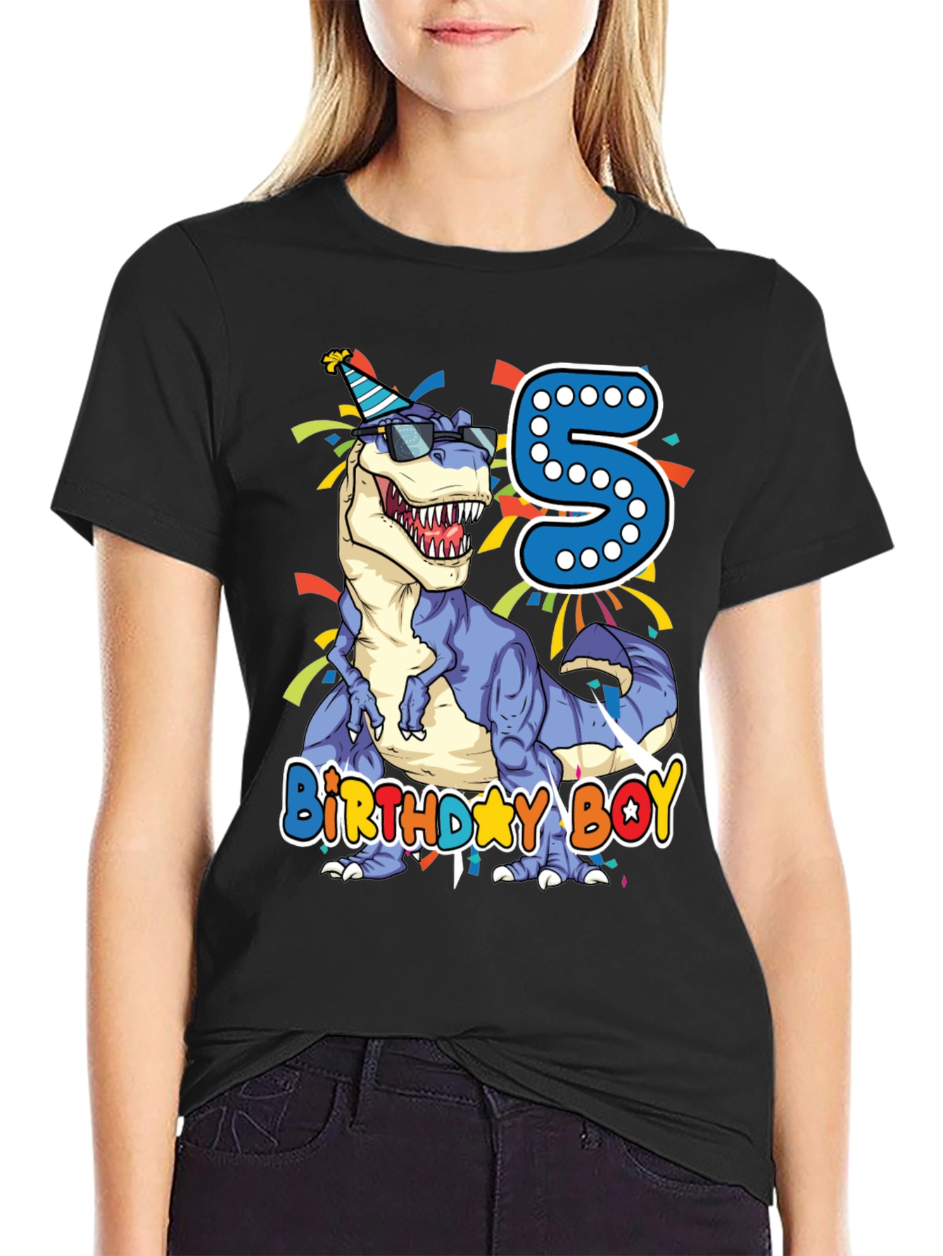 Birthday Boy Dinosaur T-Shirt - Age 5
