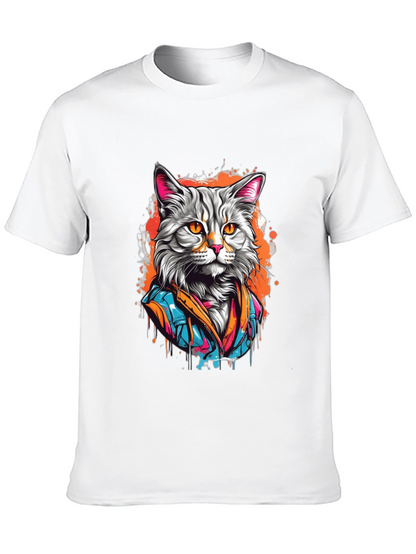 Cool Cat T-Shirt - Artistic Design