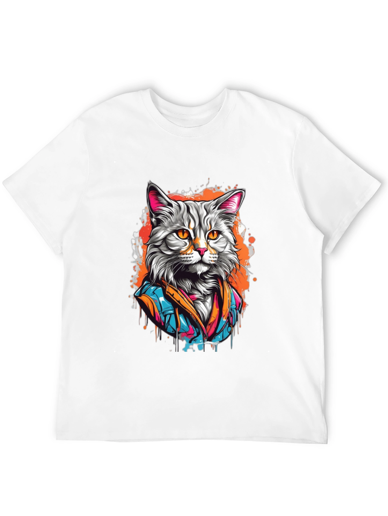 Cool Cat T-Shirt - Artistic Design