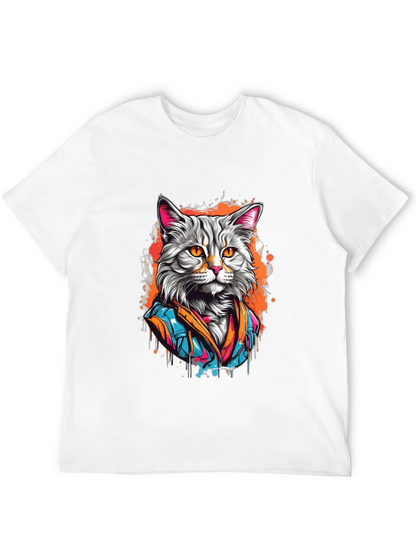 Cool Cat T-Shirt - Artistic Design