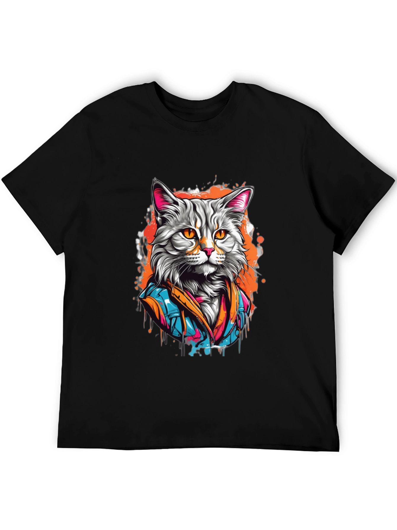 Cool Cat T-Shirt - Artistic Design