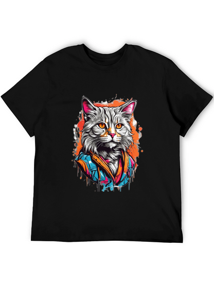 Cool Cat T-Shirt - Artistic Design