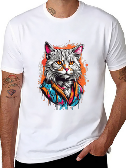 Cool Cat T-Shirt - Artistic Design