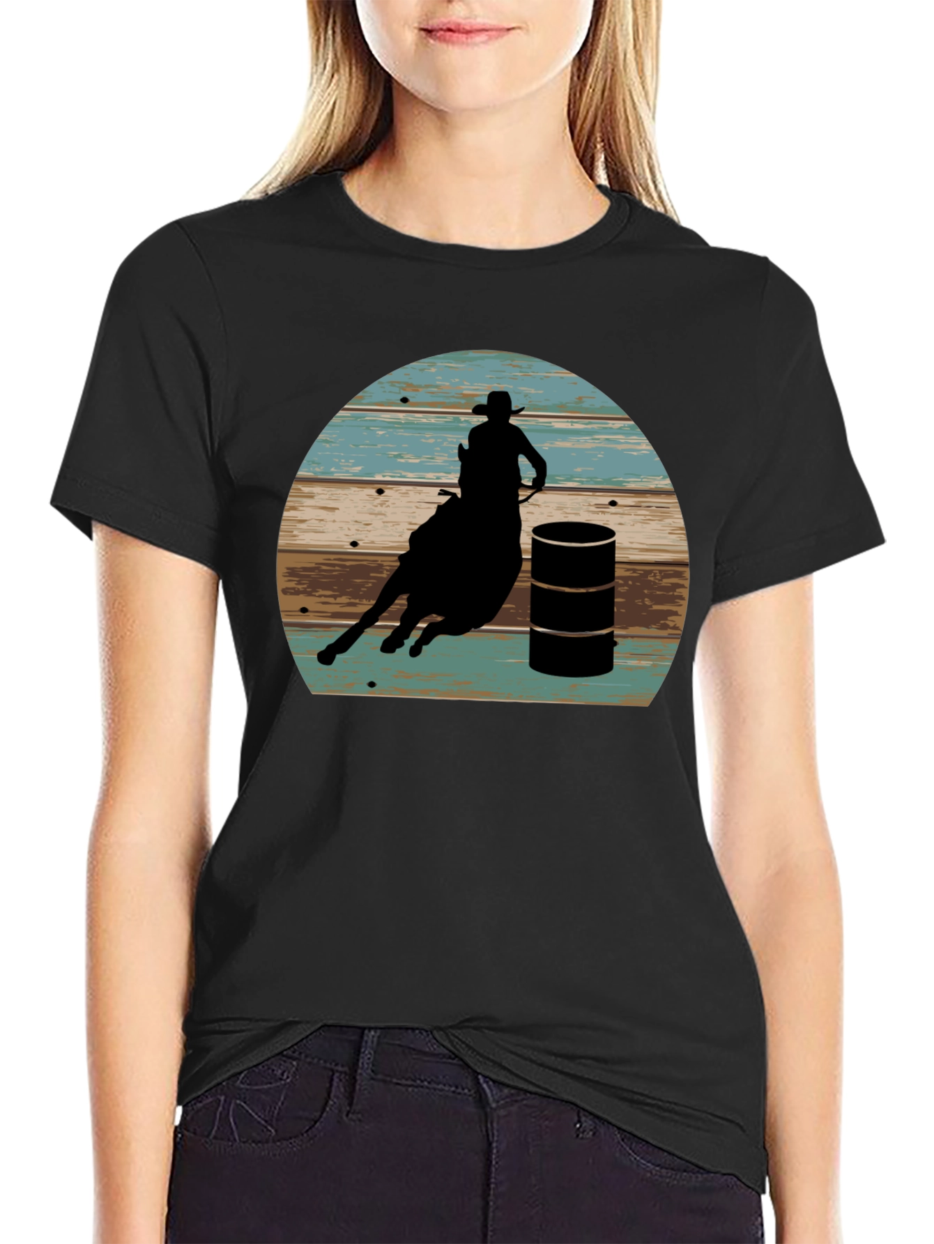 Barrel Racing Graphic Tee - Rodeo Western Shirt