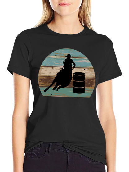 Barrel Racing Graphic Tee - Rodeo Western Shirt