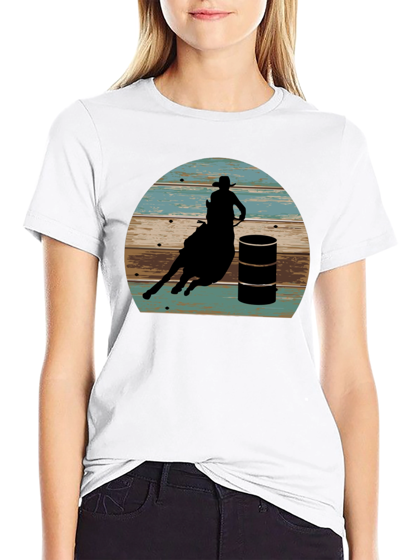 Barrel Racing Graphic Tee - Rodeo Western Shirt