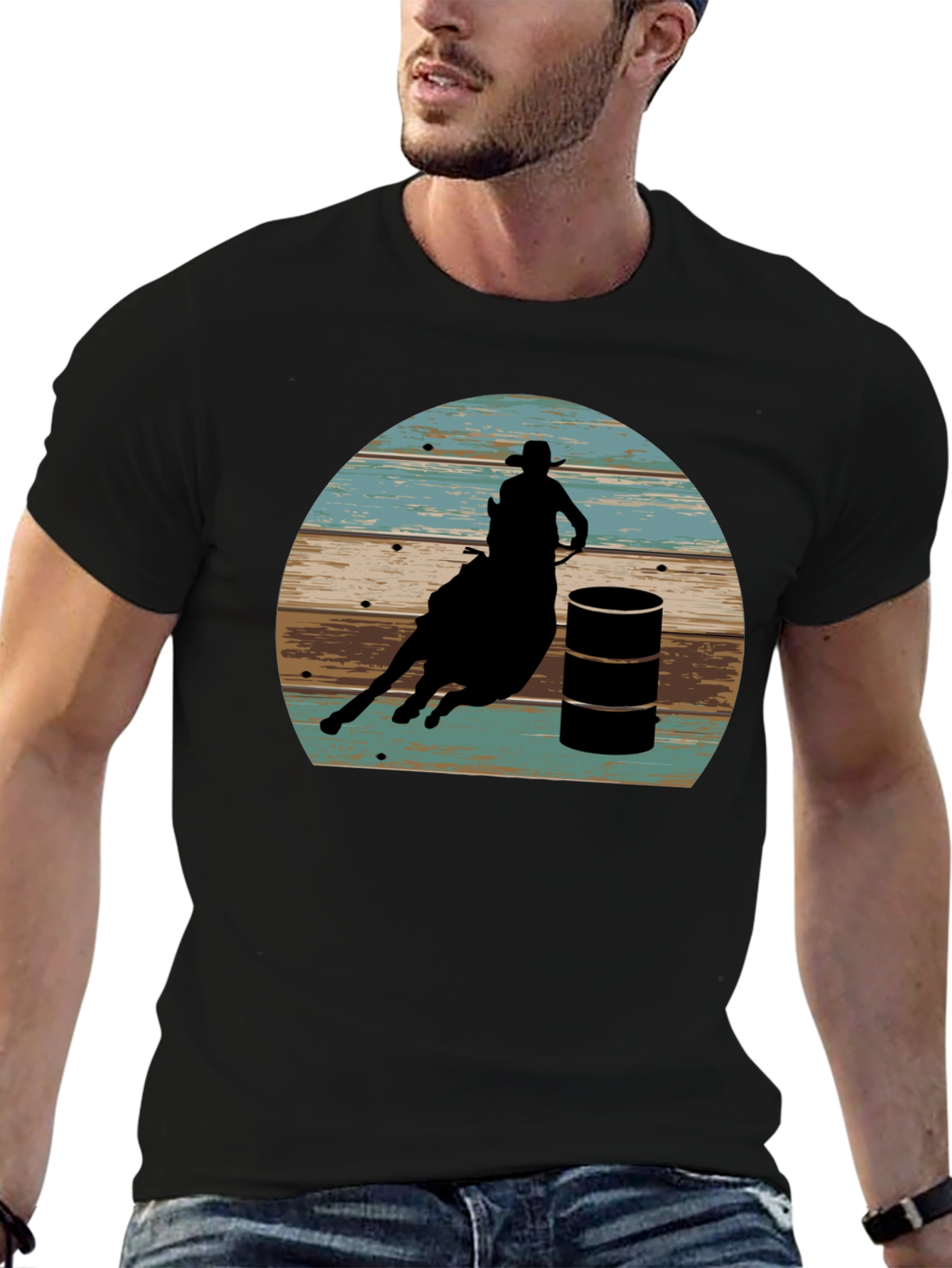 Barrel Racing Graphic Tee - Rodeo Western Shirt