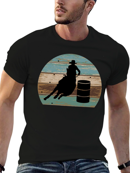 Barrel Racing Graphic Tee - Rodeo Western Shirt