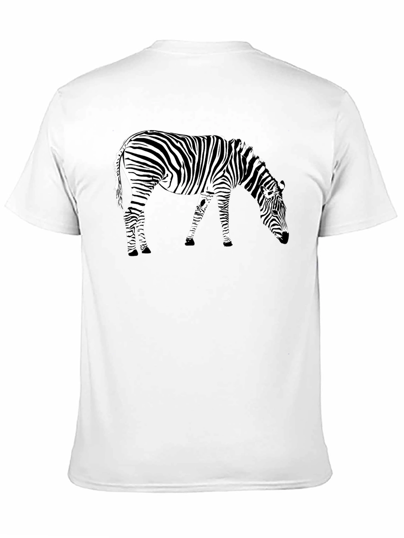 Zebra Graphic Tee - Black Crewneck T-Shirt