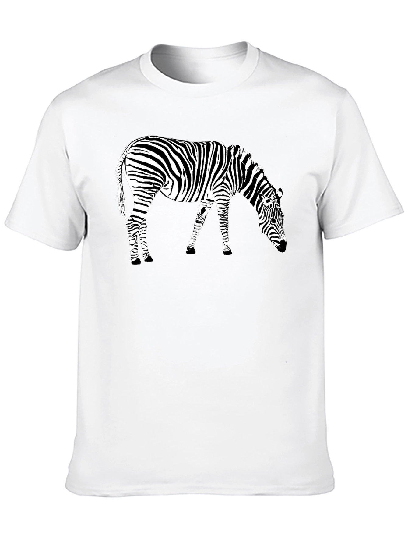 Zebra Graphic Tee - Black Crewneck T-Shirt