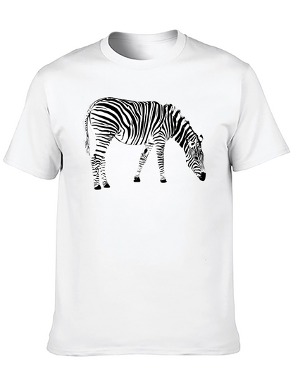 Zebra Graphic Tee - Black Crewneck T-Shirt