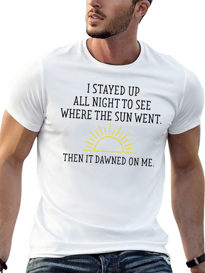 Humorous Sun Graphic T-Shirt