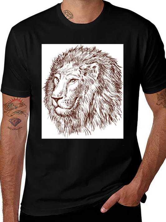 Lion Graphic Tee - Bold Black T-Shirt