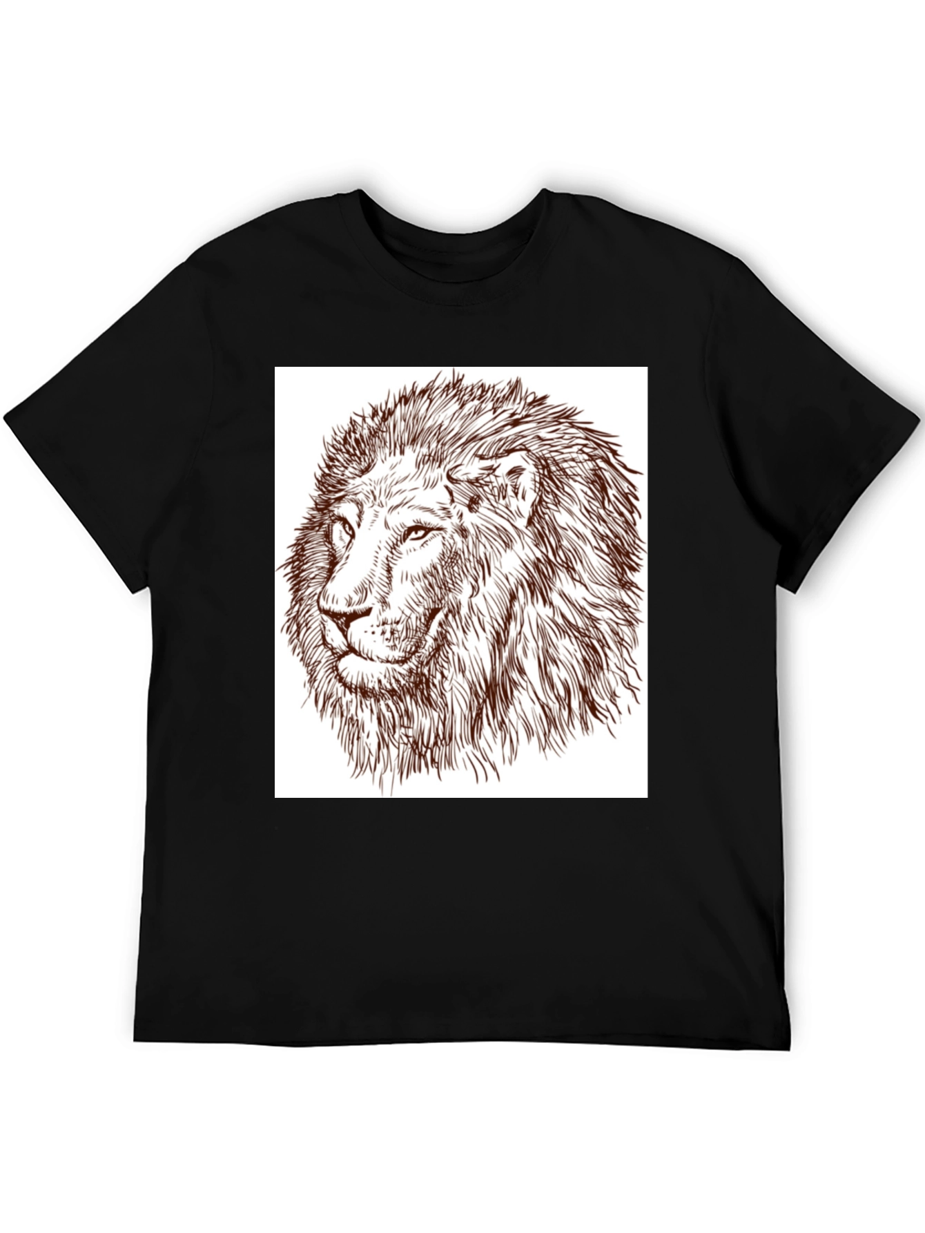Lion Graphic Tee - Bold Black T-Shirt