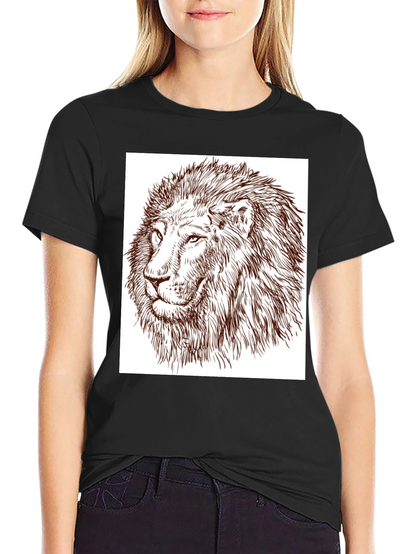 Lion Graphic Tee - Bold Black T-Shirt
