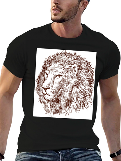 Lion Graphic Tee - Bold Black T-Shirt