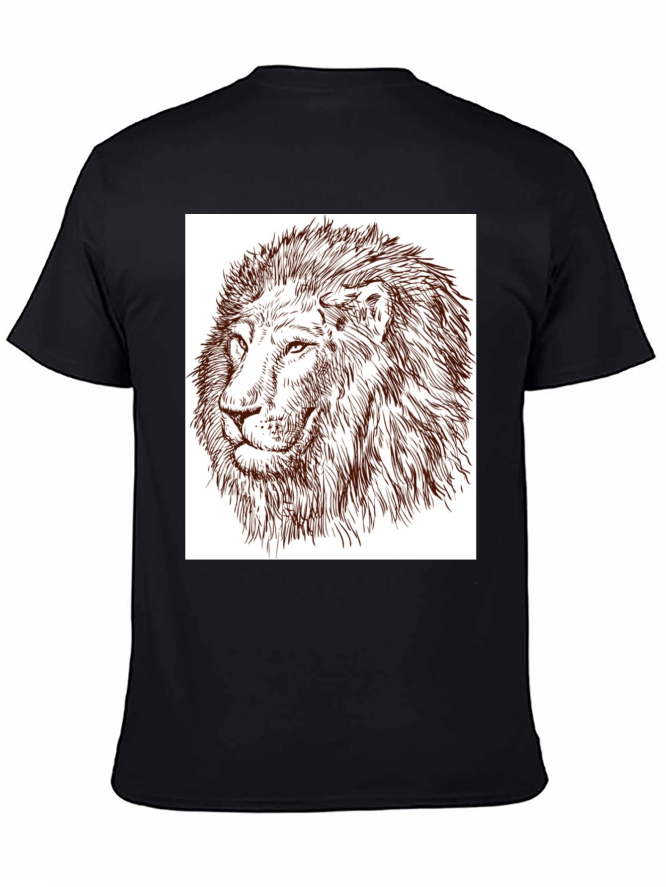 Lion Graphic Tee - Bold Black T-Shirt