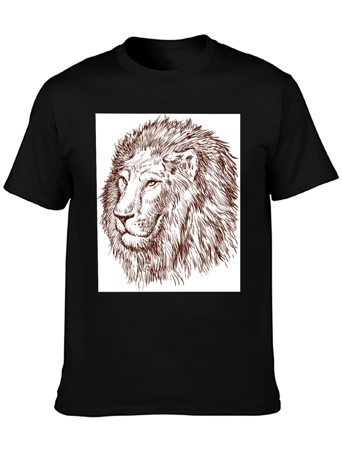 Lion Graphic Tee - Bold Black T-Shirt