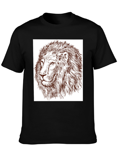 Lion Graphic Tee - Bold Black T-Shirt