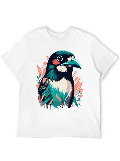 Bird Graphic Tee - Stylish Mens Black T-Shirt