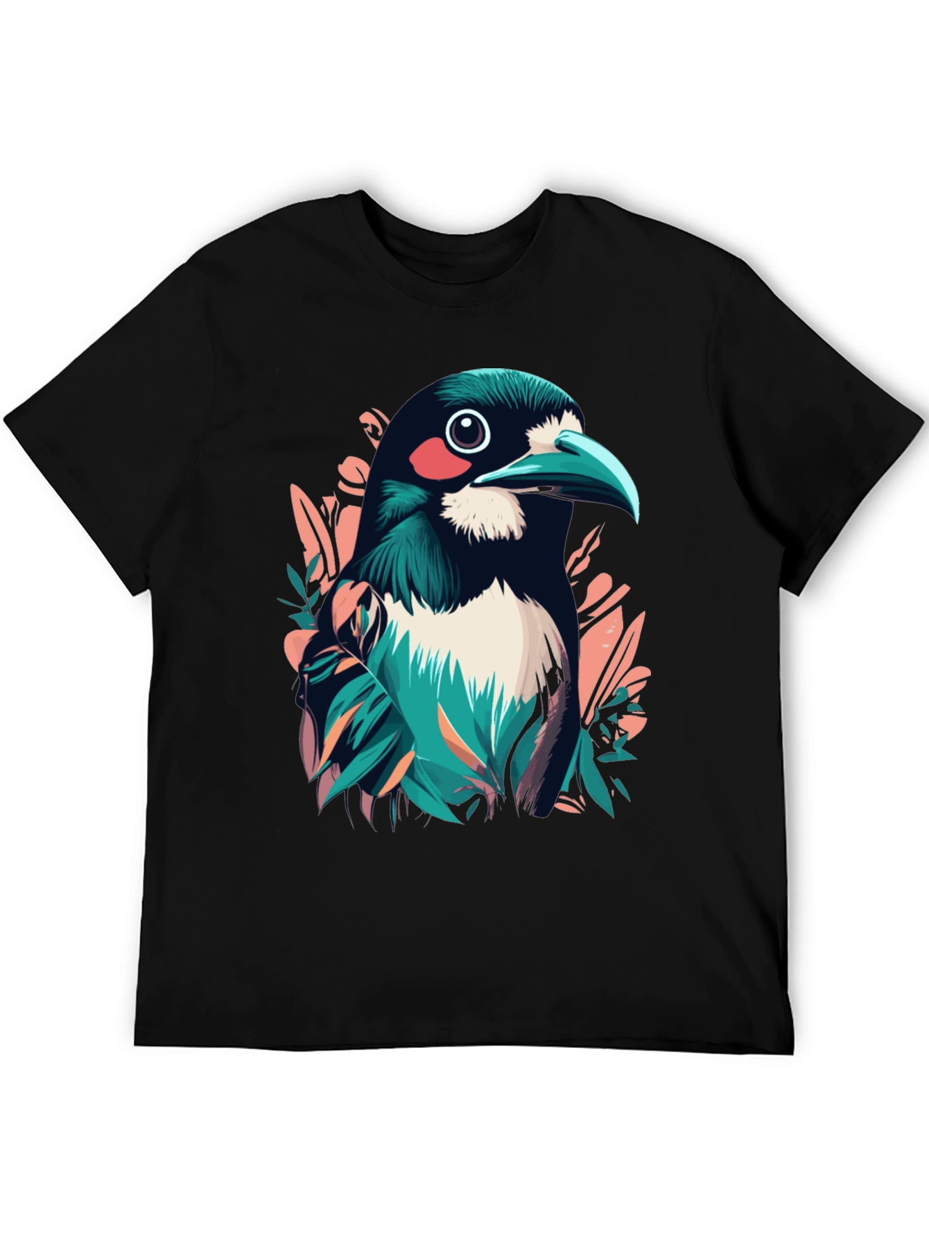 Bird Graphic Tee - Stylish Mens Black T-Shirt