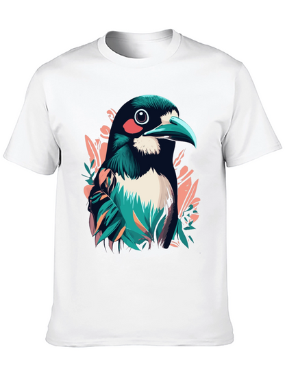 Bird Graphic Tee - Stylish Mens Black T-Shirt