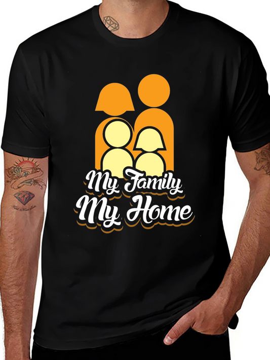 Family Home Graphic Tee - Black Unisex T-Shirt