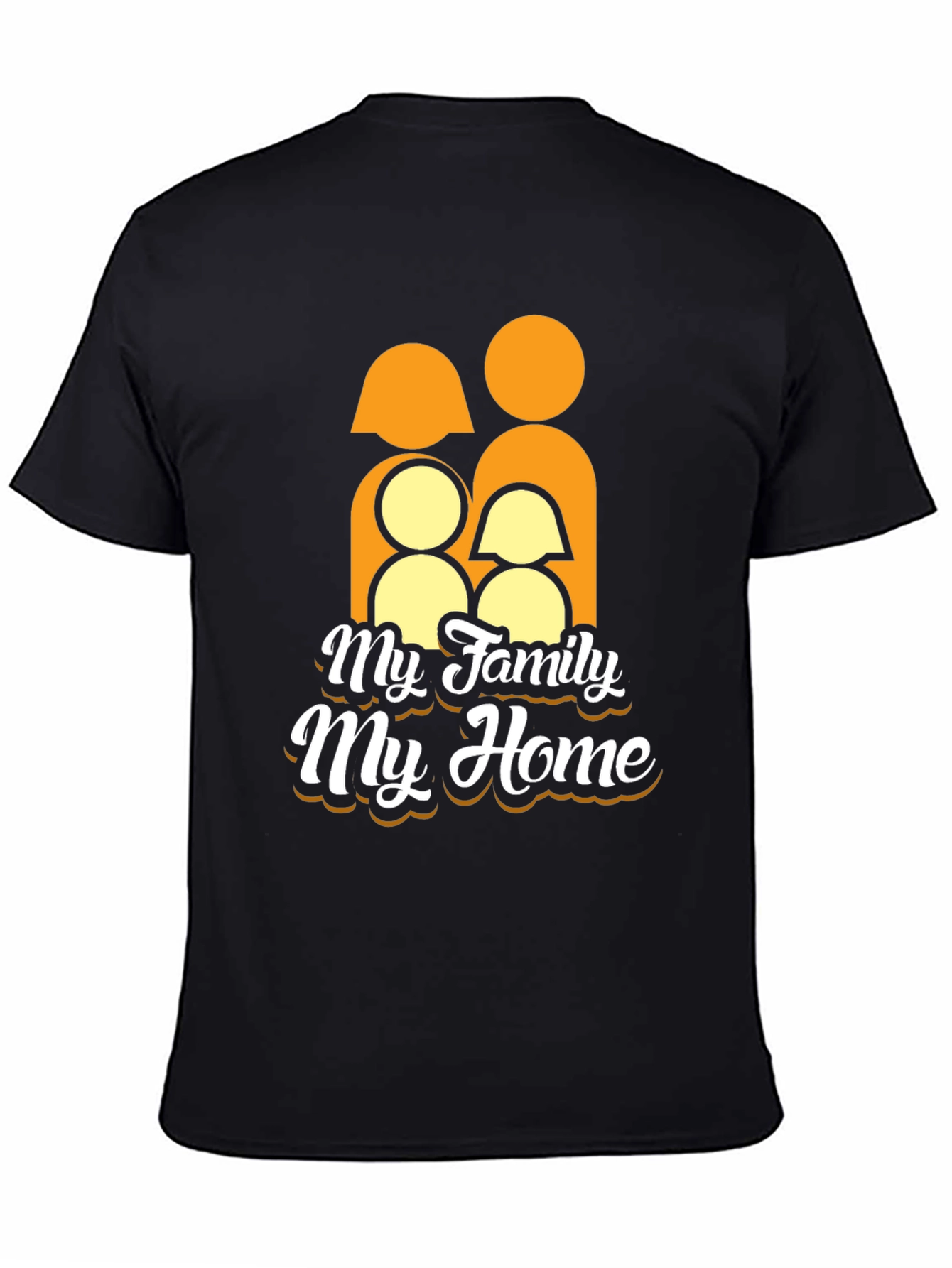 Family Home Graphic Tee - Black Unisex T-Shirt