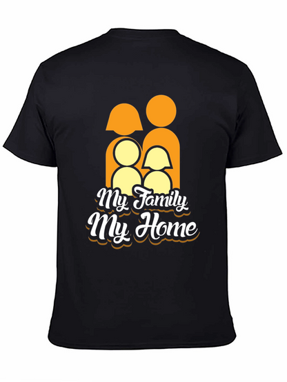 Family Home Graphic Tee - Black Unisex T-Shirt