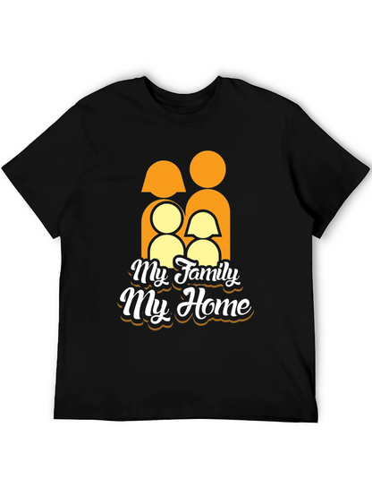 Family Home Graphic Tee - Black Unisex T-Shirt