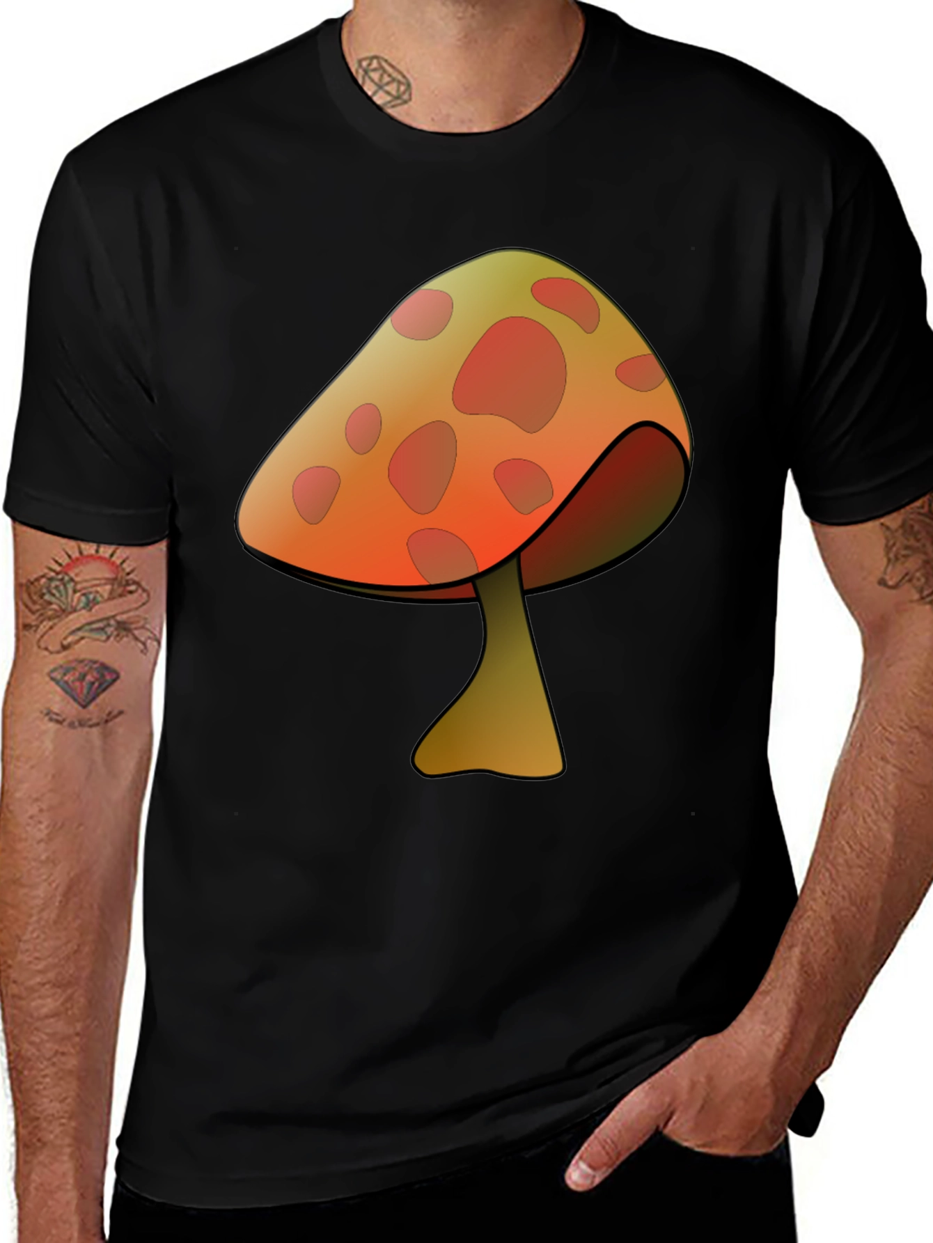 Mushroom Graphic Print T-Shirt