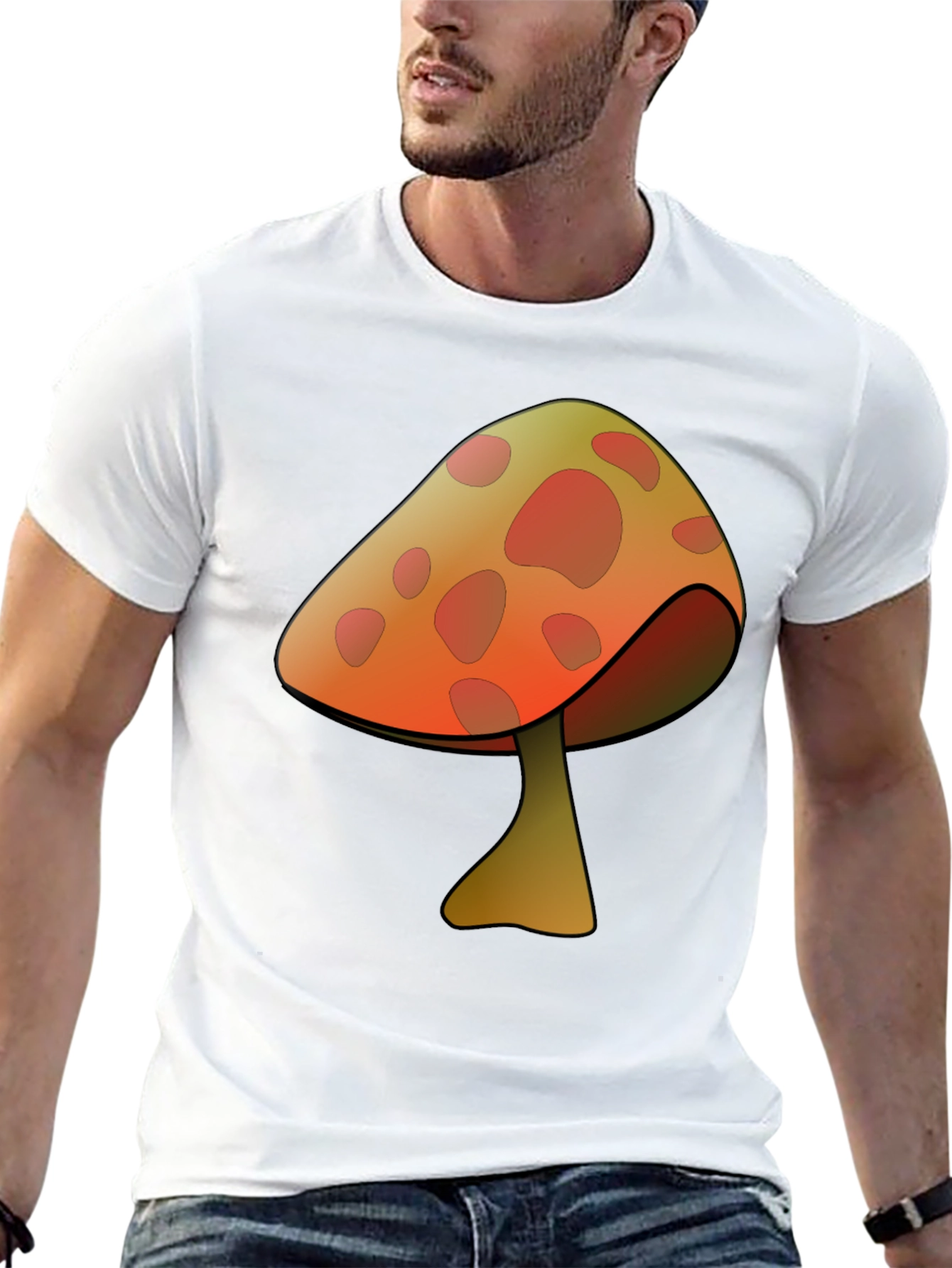 Mushroom Graphic Print T-Shirt