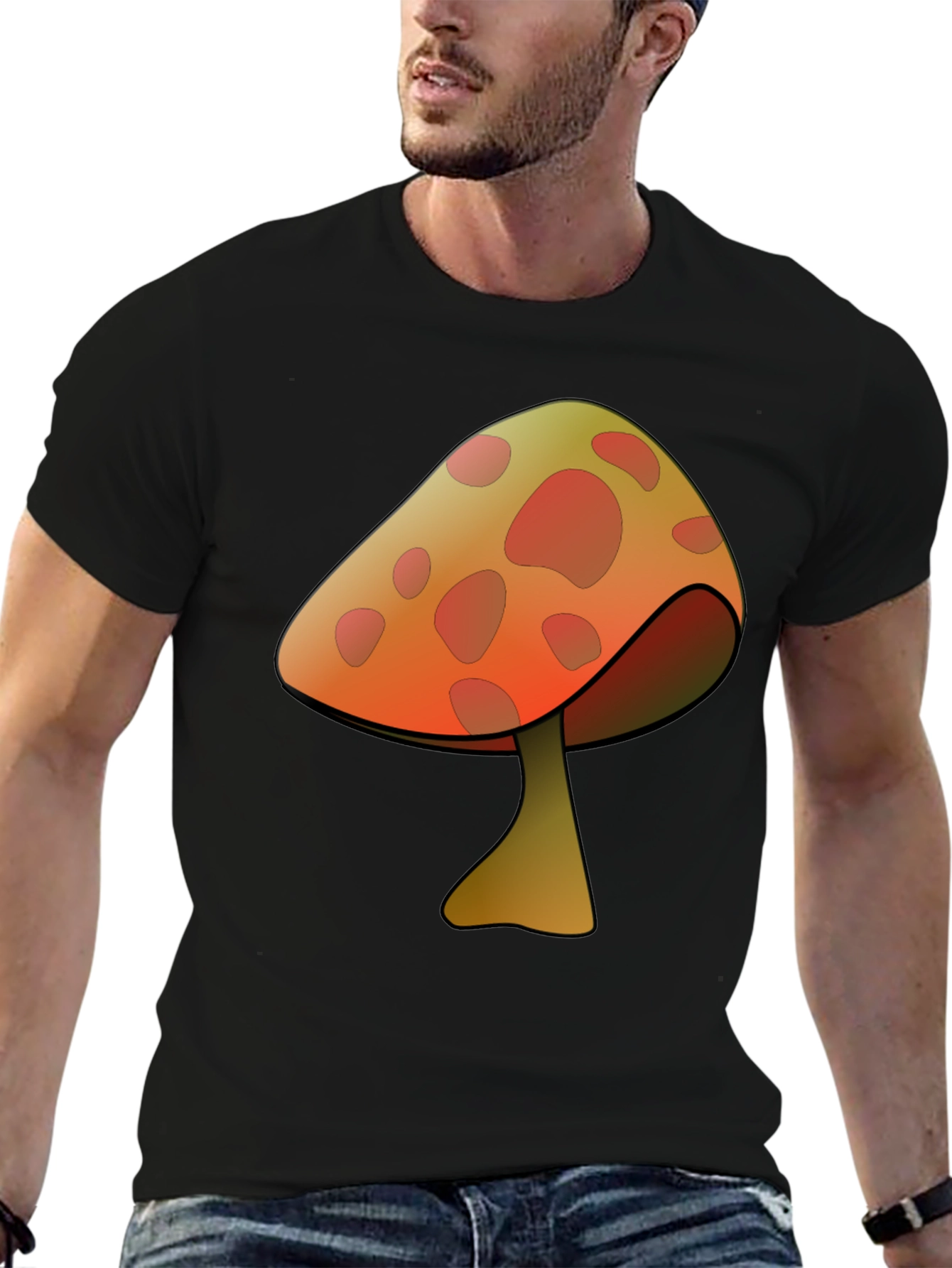 Mushroom Graphic Print T-Shirt
