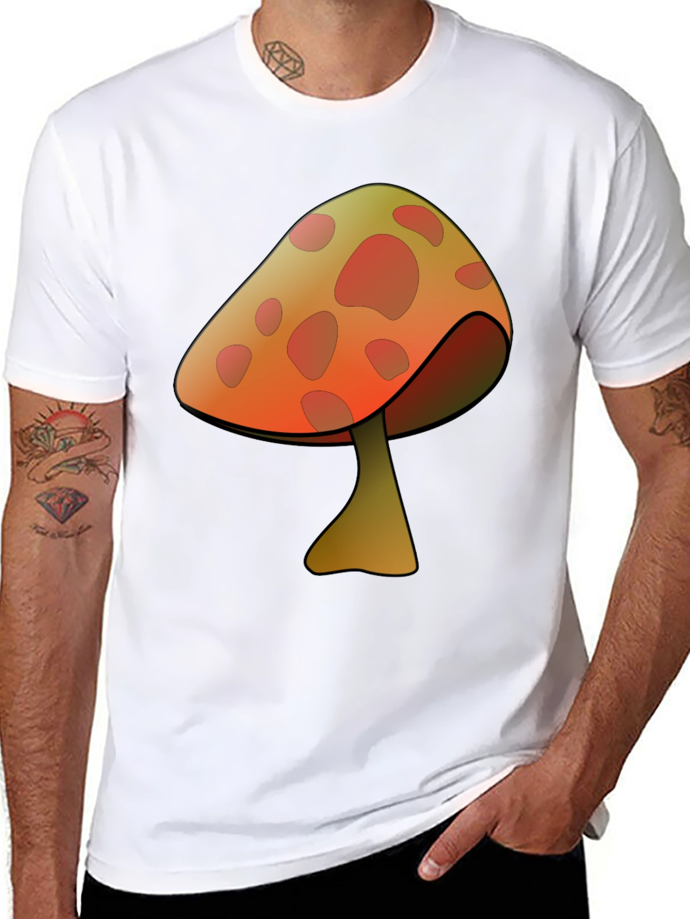 Mushroom Graphic Print T-Shirt