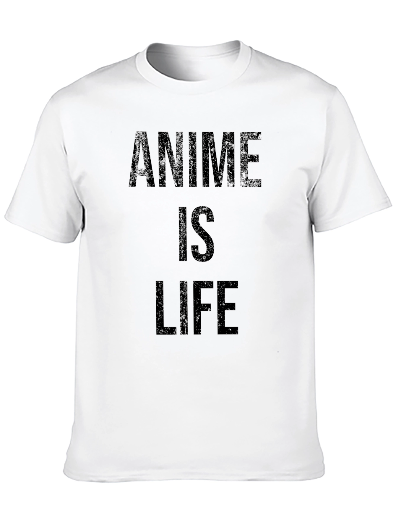 Anime Is Life - Black Graphic T-Shirt