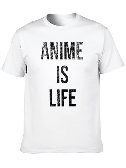 Anime Is Life - Black Graphic T-Shirt