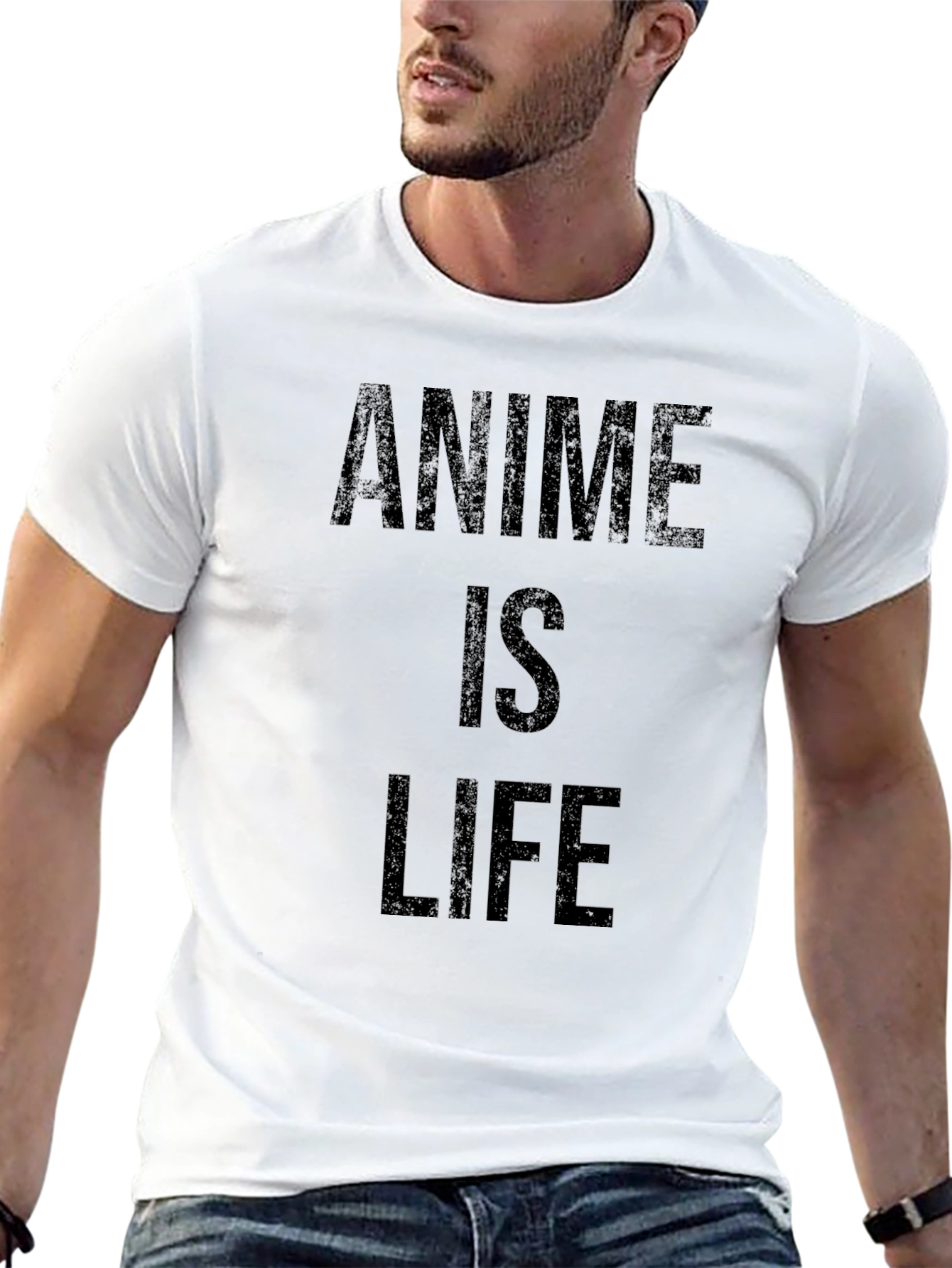 Anime Is Life - Black Graphic T-Shirt