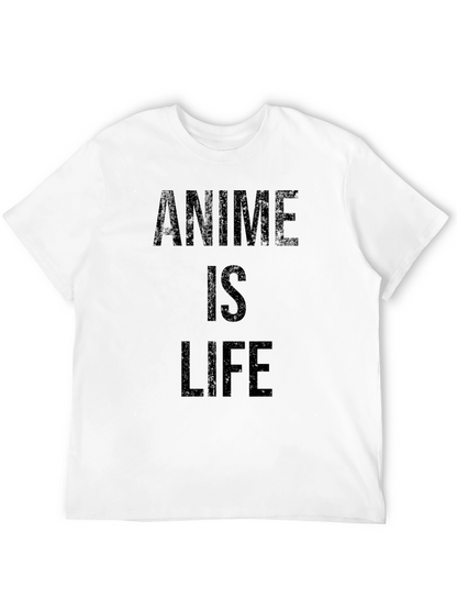Anime Is Life - Black Graphic T-Shirt